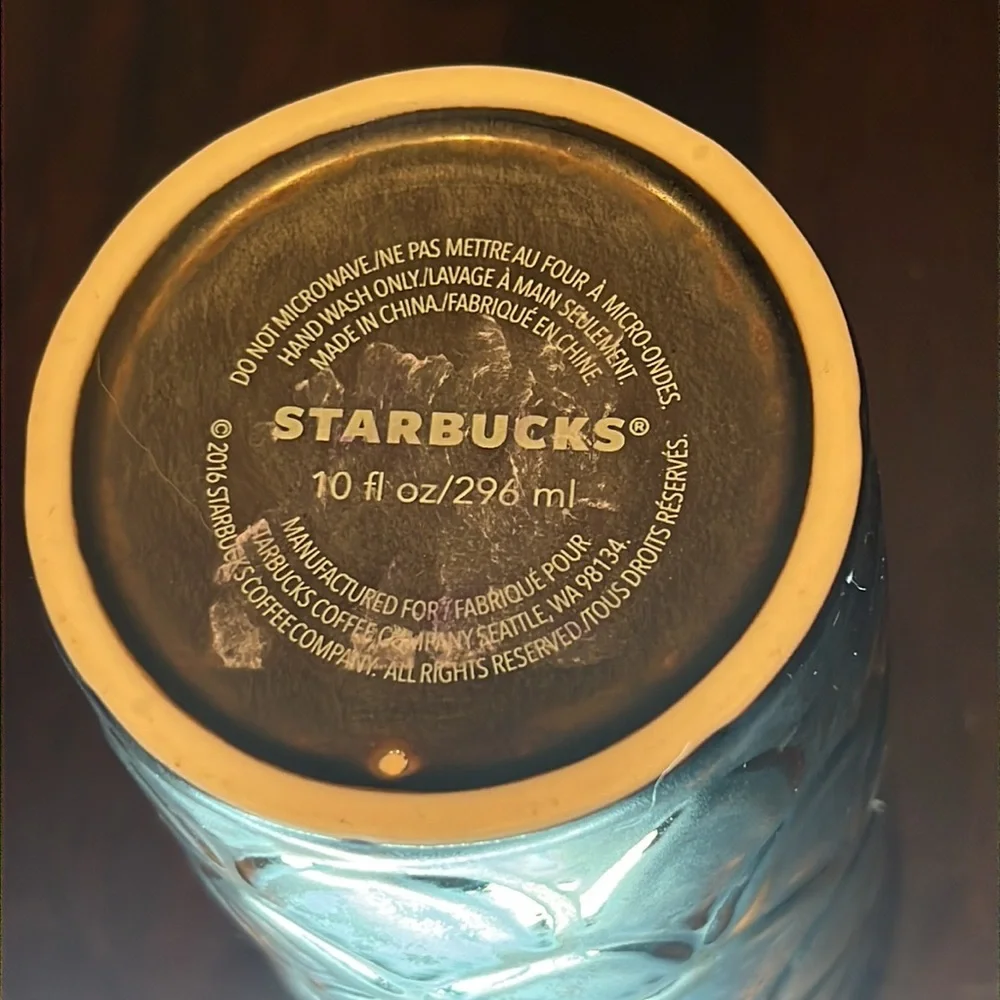 Starbucks‎ Bronze Mermaid Scales Anniversary Cermamic Mug Tumbler